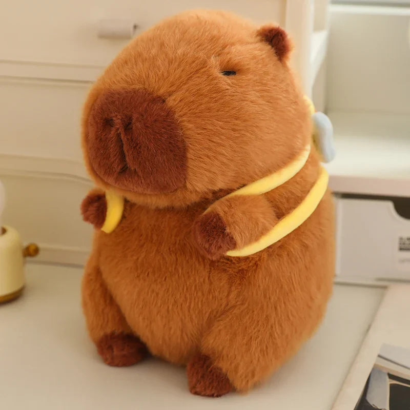 Adorable Kawaii Capybara Plush with Stylish Backpack Collection