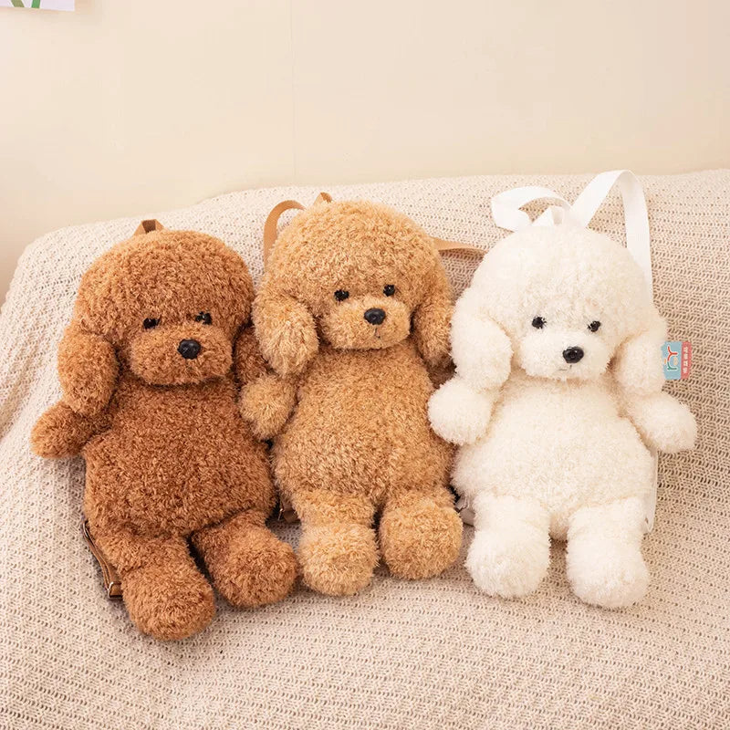 Adorable Soft Teddy Poodle Plush Backpack for Ultimate Cuteness!