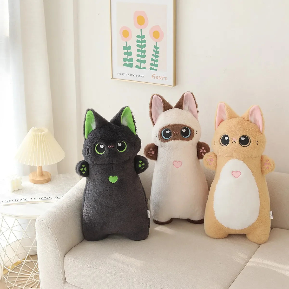 Charming Two-tone Cat Plushie Collection: Cute Companions for All!