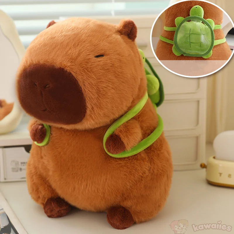 Adorable Kawaii Capybara Plush with Stylish Backpack Collection