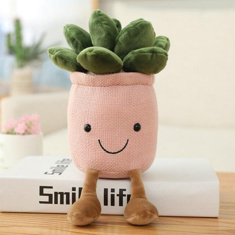 Cozy Plush Buddy Moonstones Flower Pot Companion