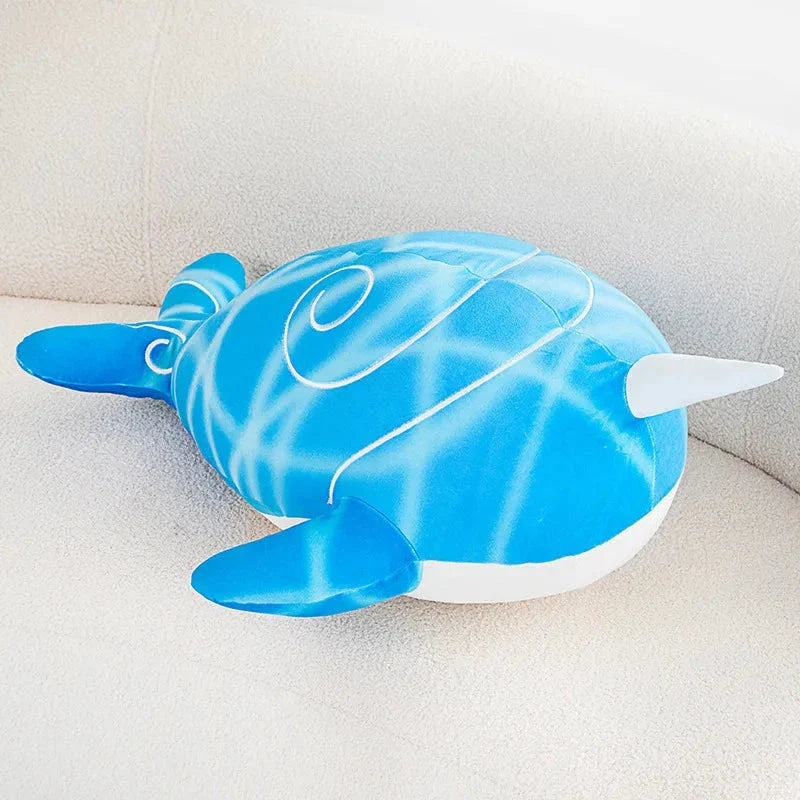 Charming Blue Narwhal Whale Plush of Anime's Childe Tartaglia