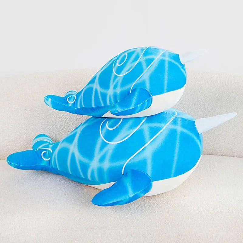 Charming Blue Narwhal Whale Plush of Anime's Childe Tartaglia