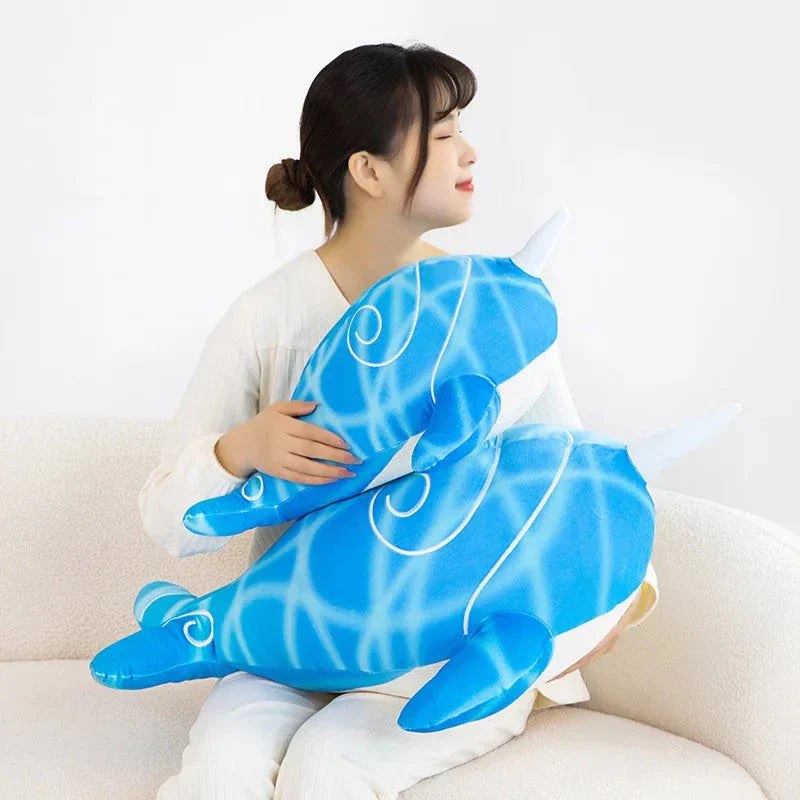 Charming Blue Narwhal Whale Plush of Anime's Childe Tartaglia