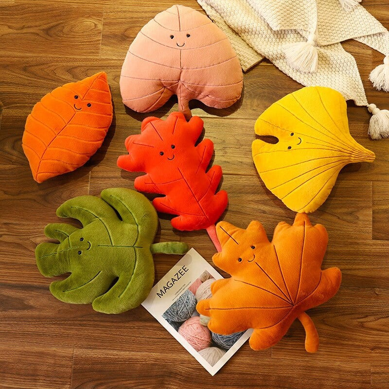 Cozy Autumn Leaves Plushie Collection
