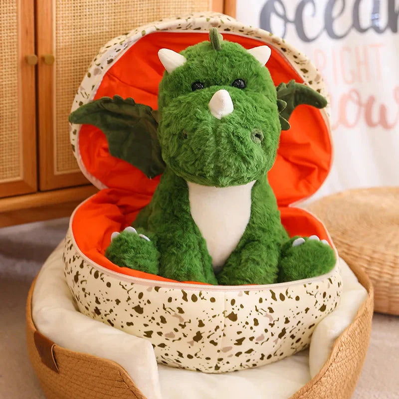 Adorable 2-in-1 Plush Baby Dragon Egg