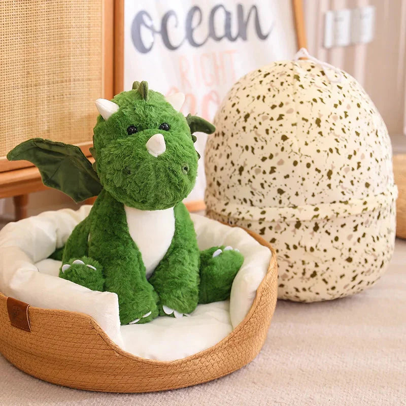 Adorable 2-in-1 Plush Baby Dragon Egg