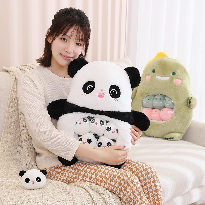 Adorable Plushie Collection: Koala, Dino, Bunny, and Panda Friends