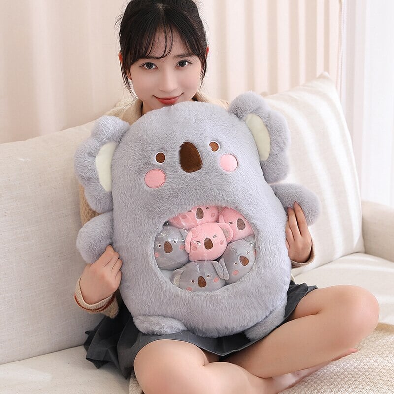 Adorable Plushie Collection: Koala, Dino, Bunny, and Panda Friends