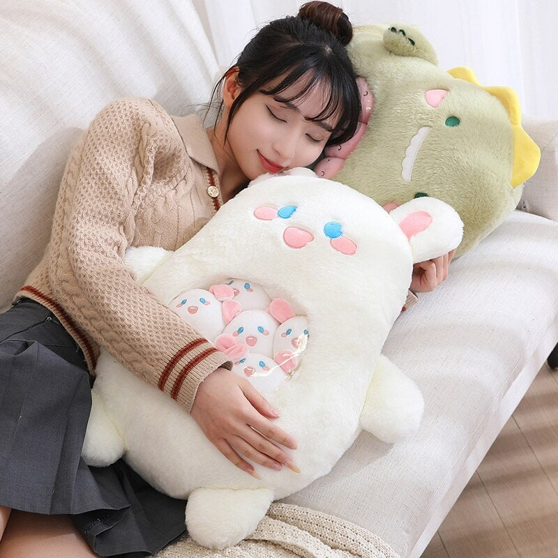 Adorable Plushie Collection: Koala, Dino, Bunny, and Panda Friends