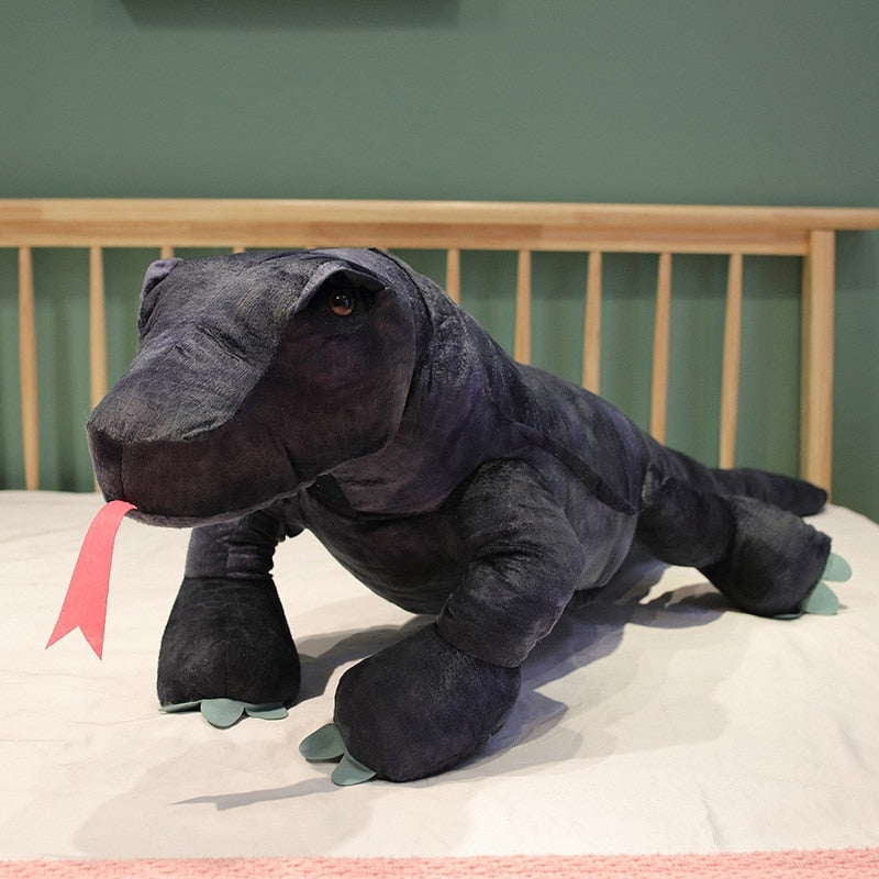 Cuddly Baja the Black Komodo Dragon Lizard Plush Toy