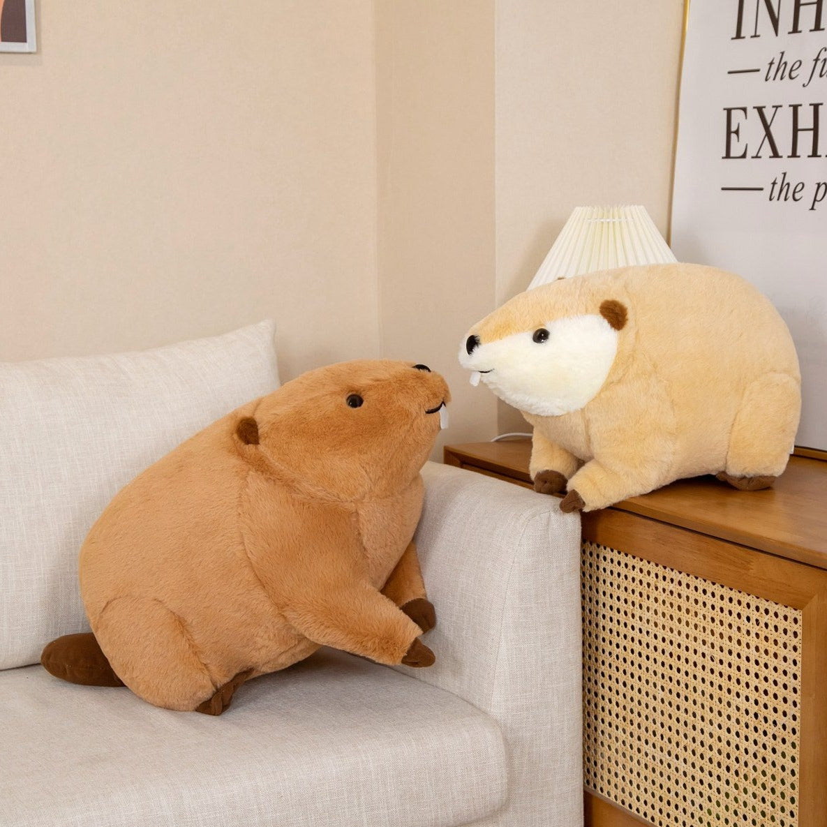 Cuddly Brown Beaver Plush Toy - Billy & Willy Edition