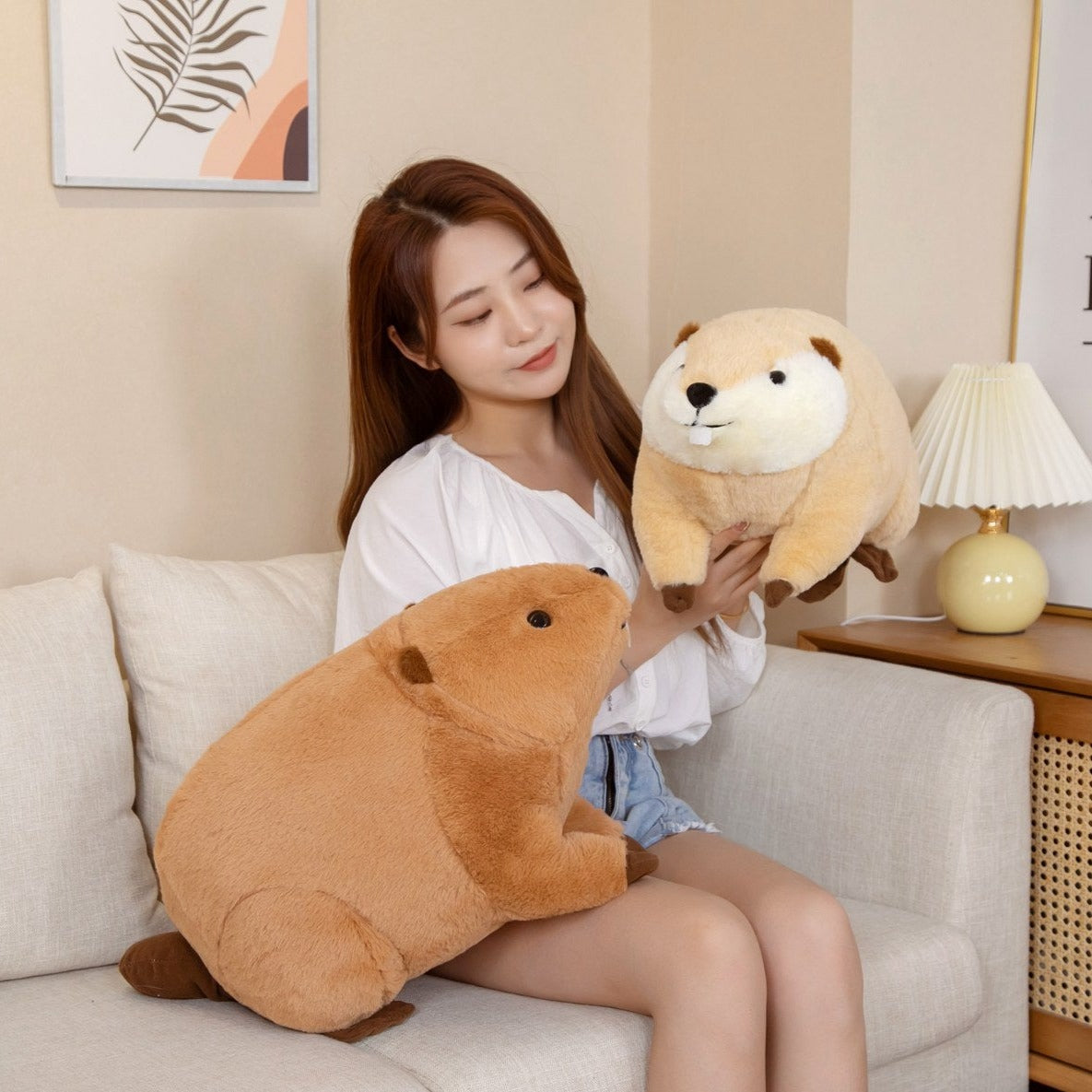 Cuddly Brown Beaver Plush Toy - Billy & Willy Edition