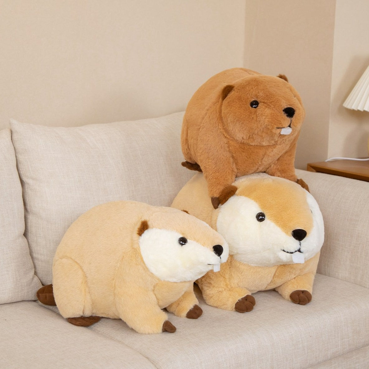 Cuddly Brown Beaver Plush Toy - Billy & Willy Edition
