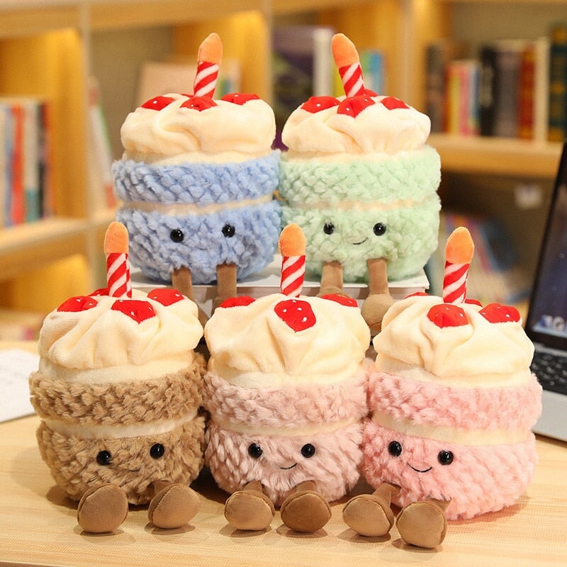 Festive Birthday Cake Plushie Pals