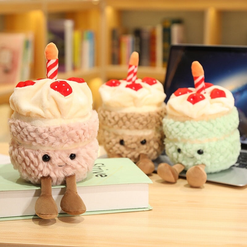 Festive Birthday Cake Plushie Pals