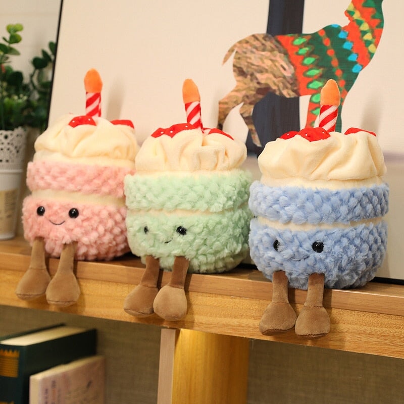 Festive Birthday Cake Plushie Pals