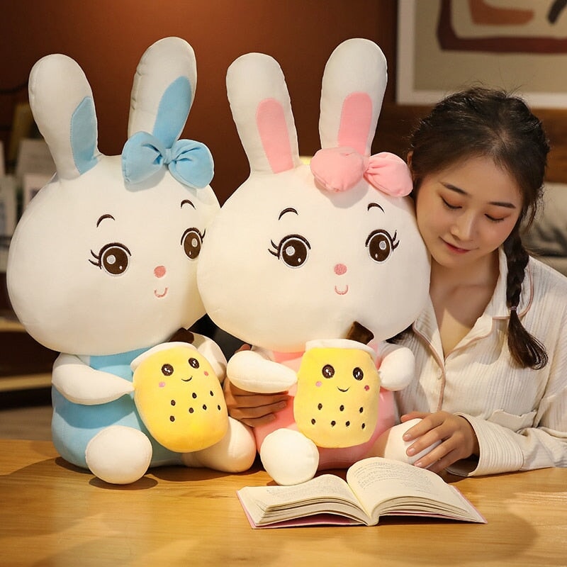 Adorable Boba Bunny Plushie Couple