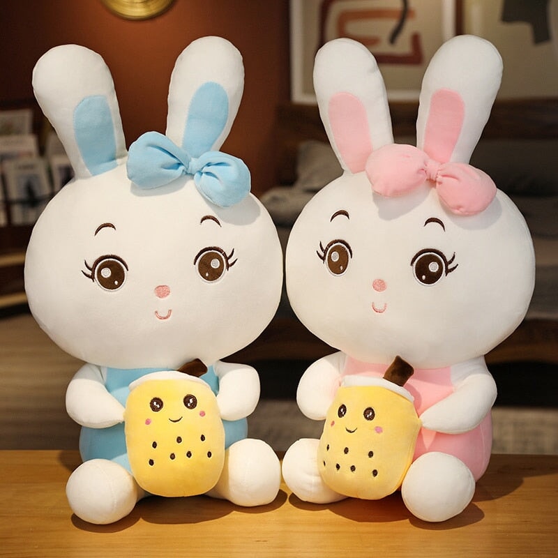 Adorable Boba Bunny Plushie Couple