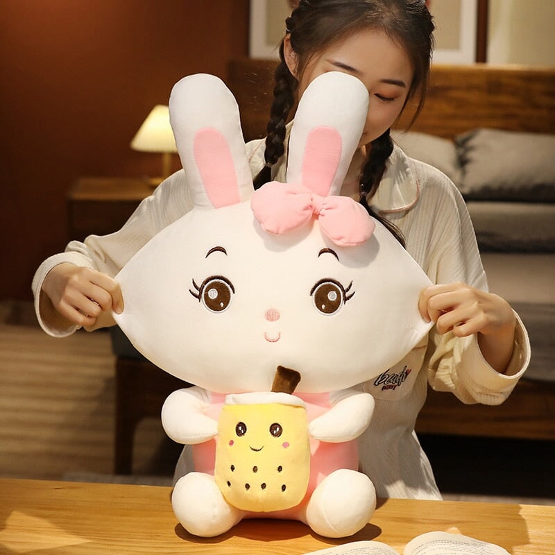 Adorable Boba Bunny Plushie Couple