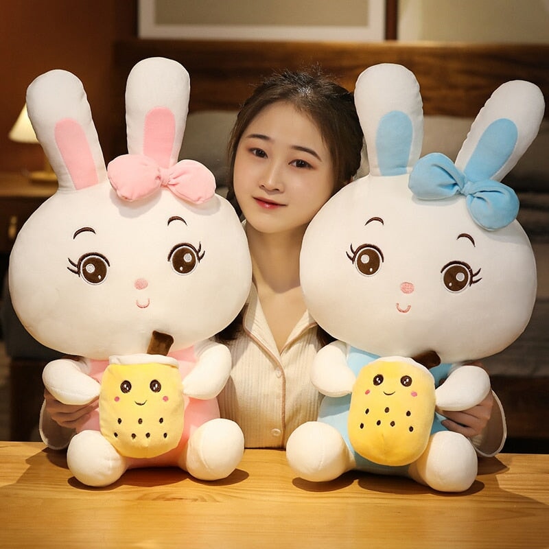 Adorable Boba Bunny Plushie Couple