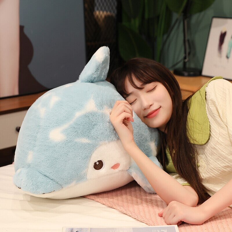 Brigg the Adorable Blue Fluffy Dolphin Plush Toy