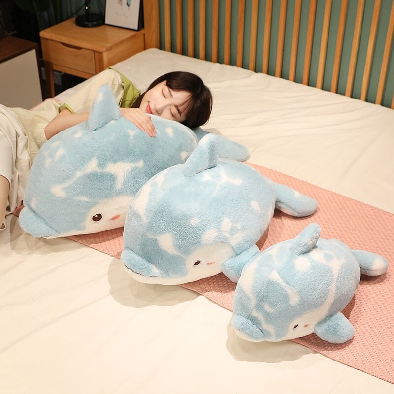 Brigg the Adorable Blue Fluffy Dolphin Plush Toy