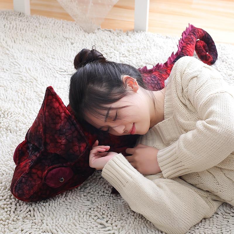 Charming Brown & Red Chameleon Plush Toy