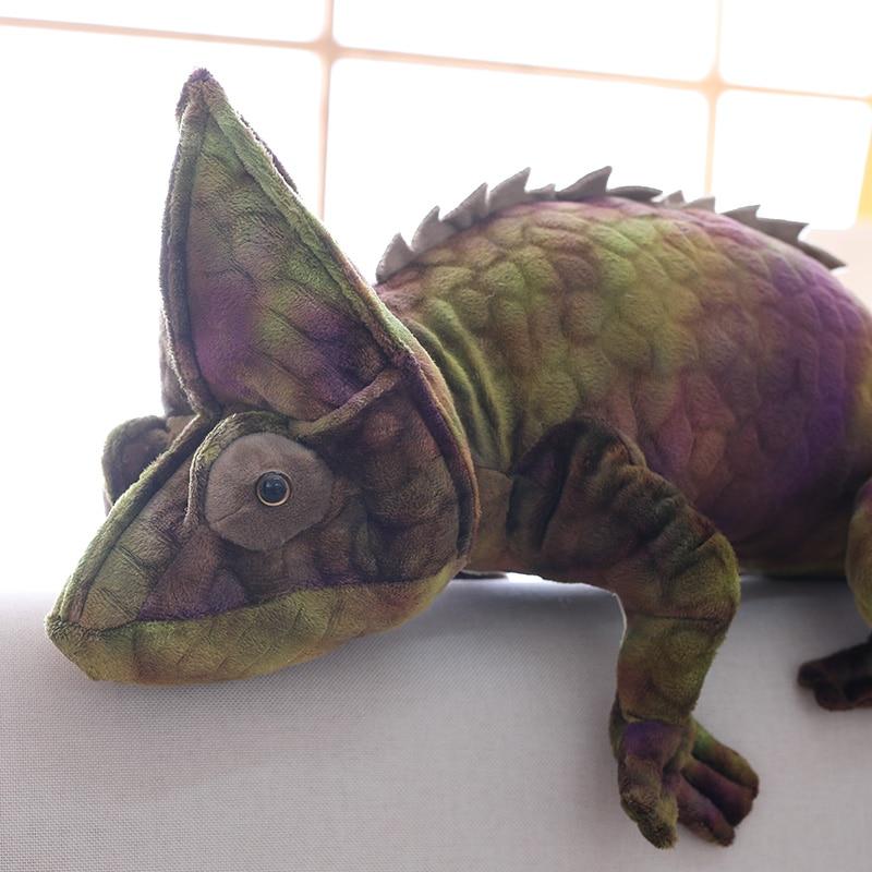 Charming Brown & Red Chameleon Plush Toy