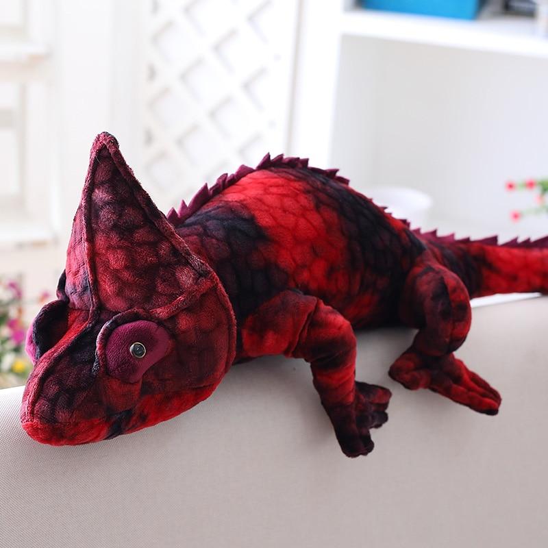 Charming Brown & Red Chameleon Plush Toy