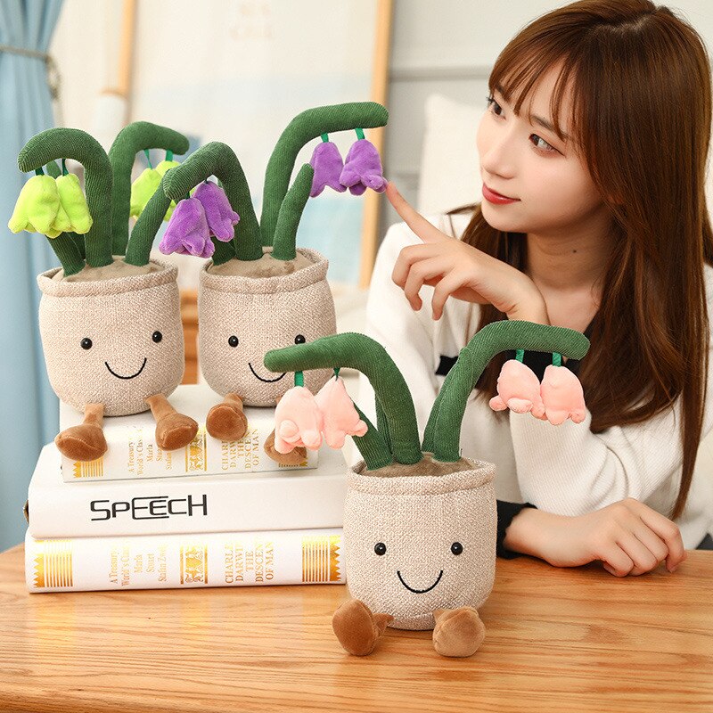 Charming Buddy Bell Flower Pot Plush Toy
