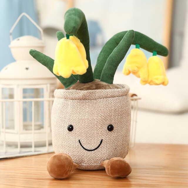 Charming Buddy Bell Flower Pot Plush Toy