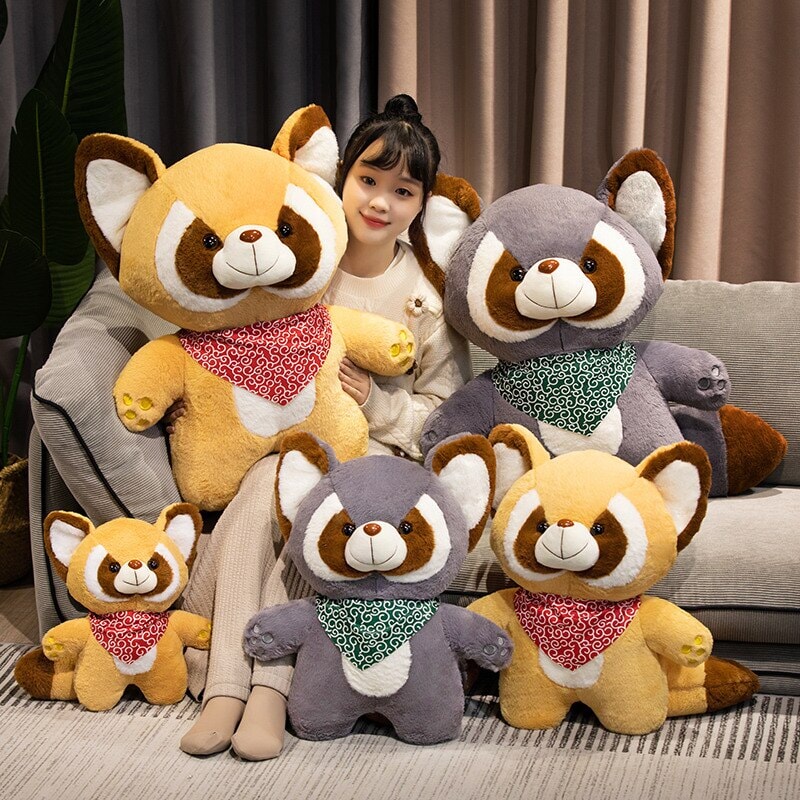 Adorable Bushy and Buster Raccoon Plush Companions
