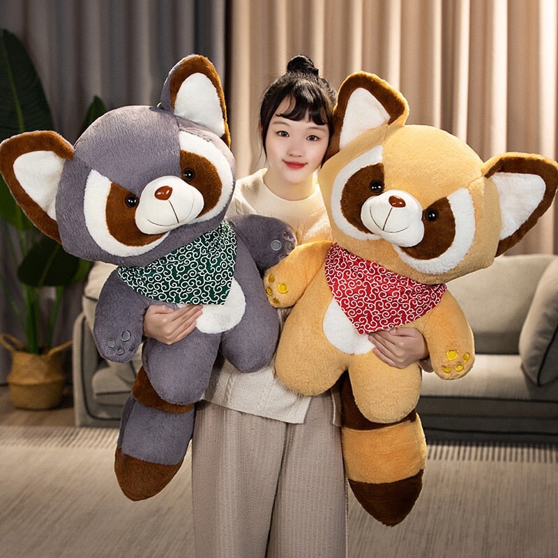 Adorable Bushy and Buster Raccoon Plush Companions