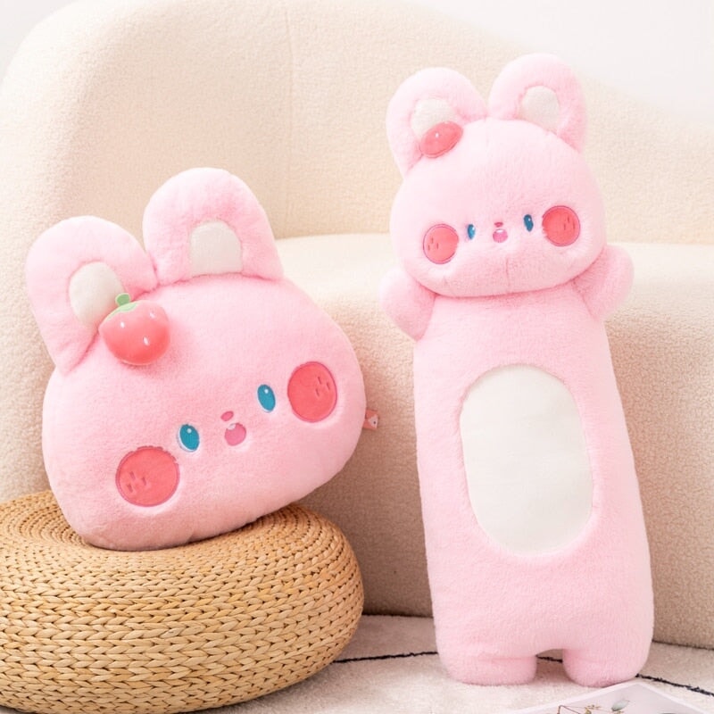 Buttons the Adorable Fluffy Pink Bunny Plush Toy