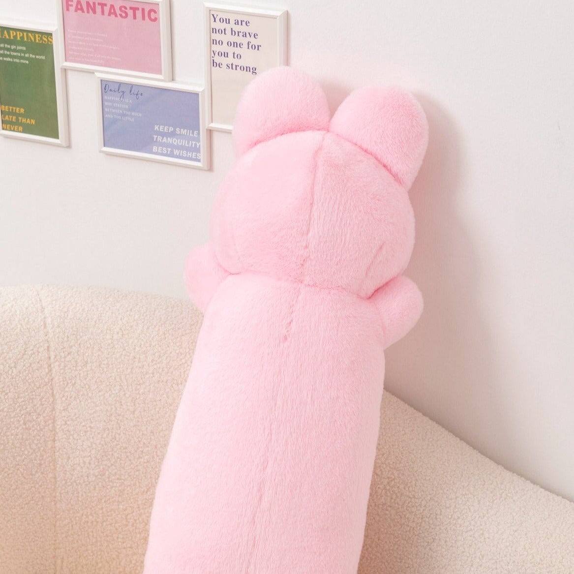 Buttons the Adorable Fluffy Pink Bunny Plush Toy