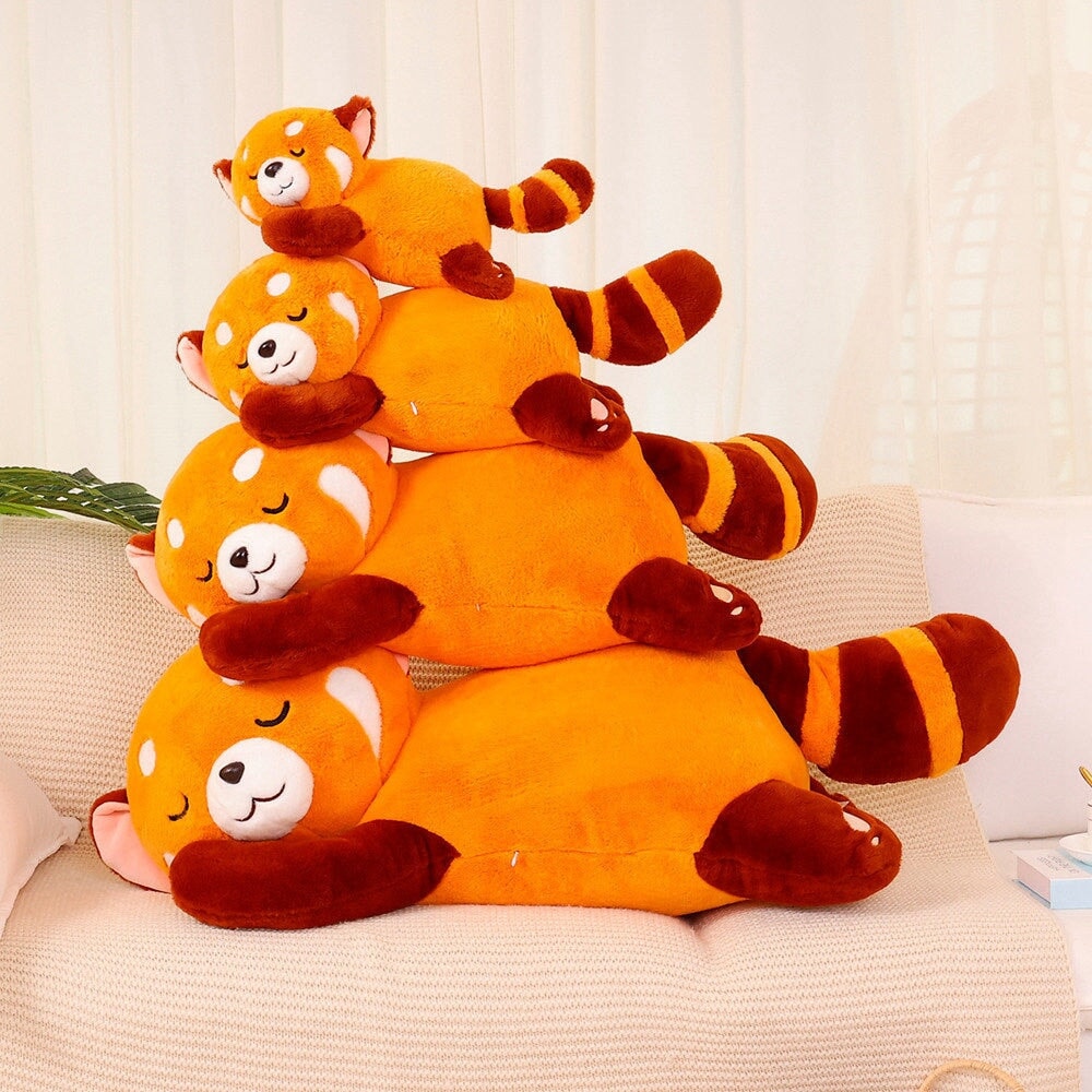 Snuggle Up with Chai the Cozy Sleeping Red Panda Plushie!