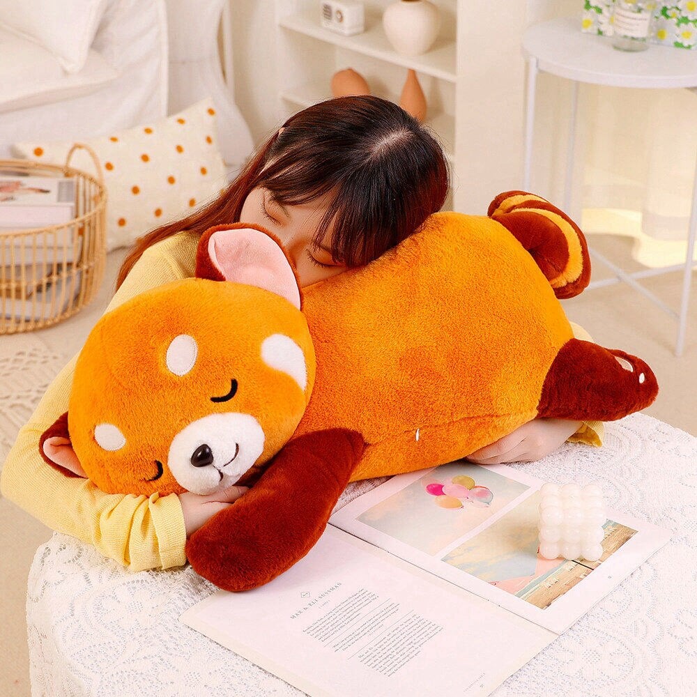 Snuggle Up with Chai the Cozy Sleeping Red Panda Plushie!