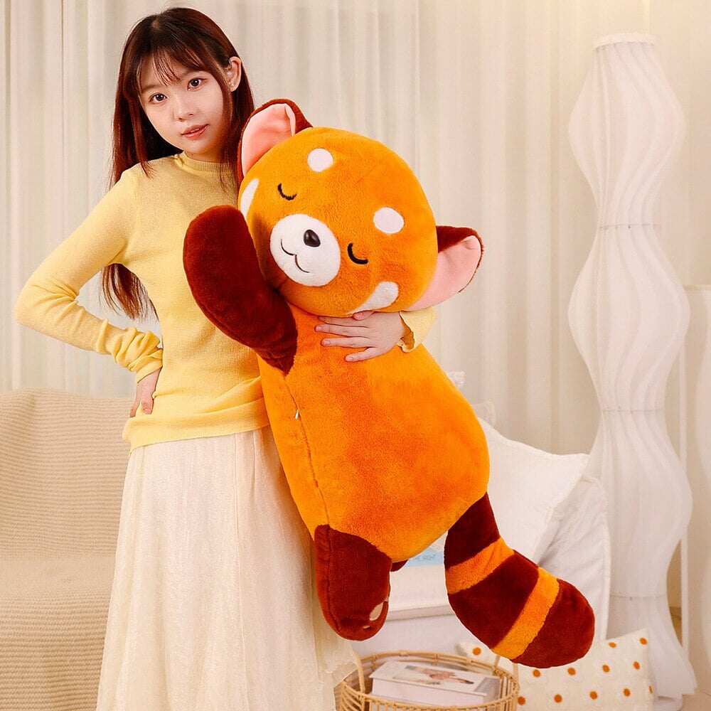 Snuggle Up with Chai the Cozy Sleeping Red Panda Plushie!