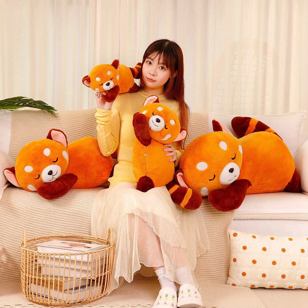 Snuggle Up with Chai the Cozy Sleeping Red Panda Plushie!