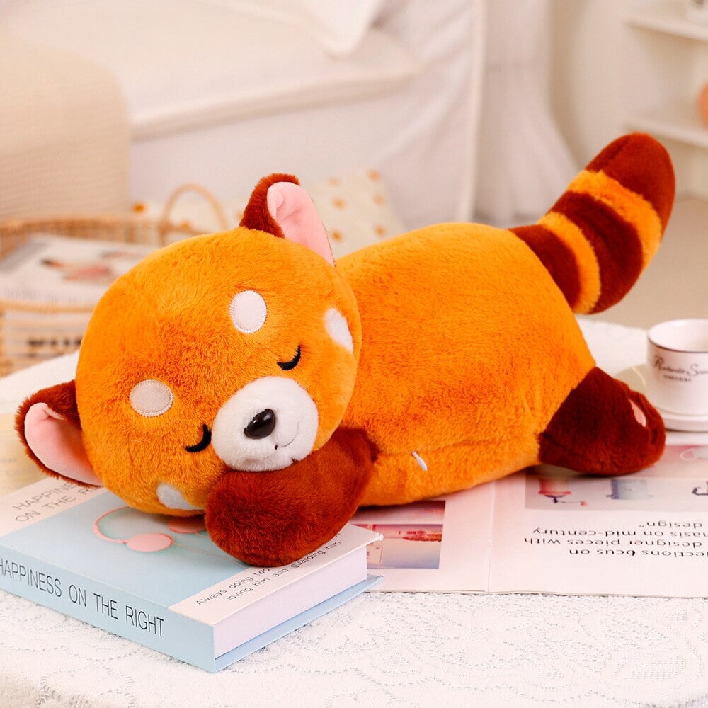 Snuggle Up with Chai the Cozy Sleeping Red Panda Plushie!
