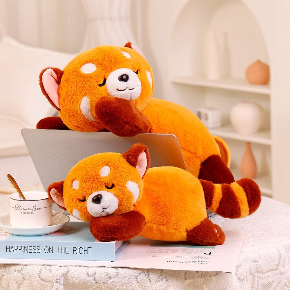 Snuggle Up with Chai the Cozy Sleeping Red Panda Plushie!