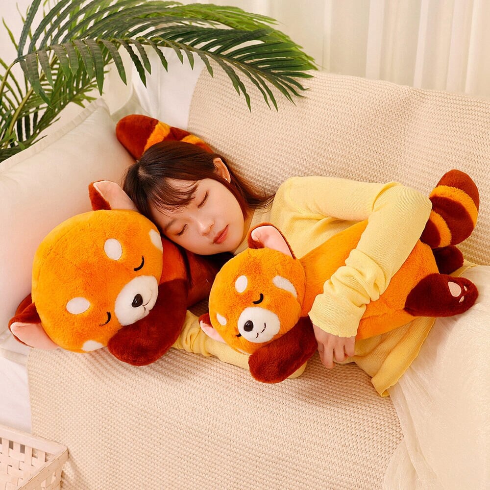 Snuggle Up with Chai the Cozy Sleeping Red Panda Plushie!