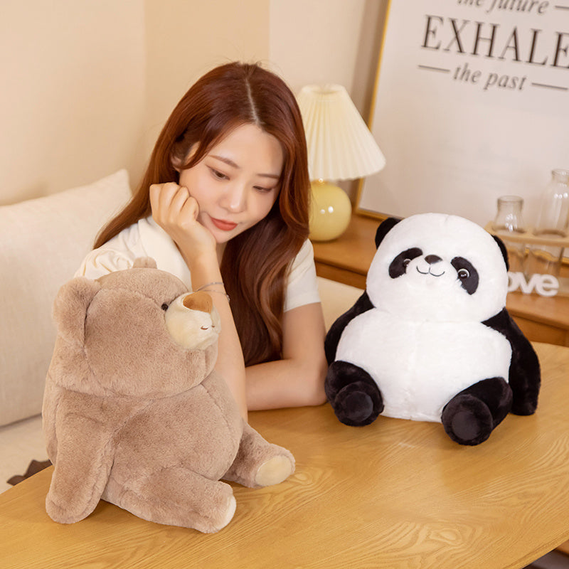 Adorable Chonky Plushies: Fat Bear Panda and Polar Bear Collection