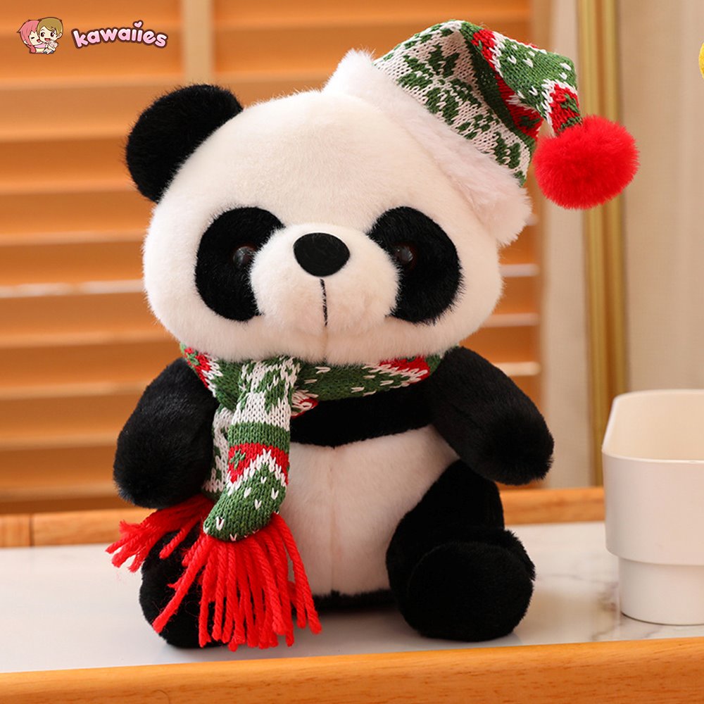 Adorable Santa Panda Holiday Plush Toys