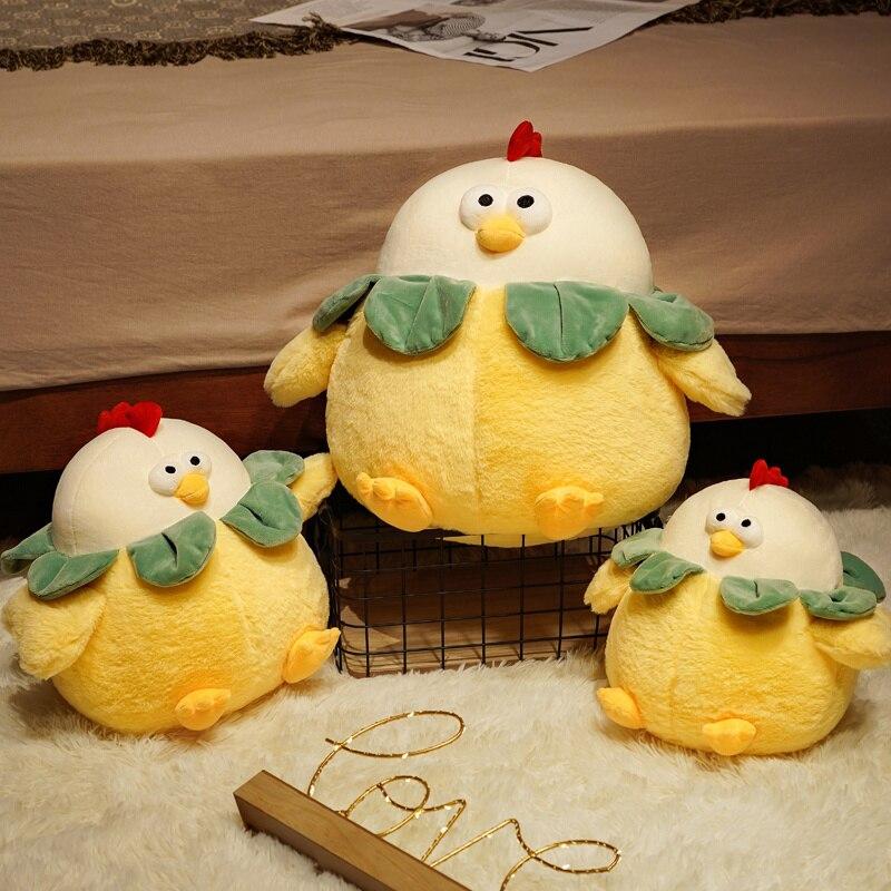 Adorably Chubby Round Chicken Plush Toy