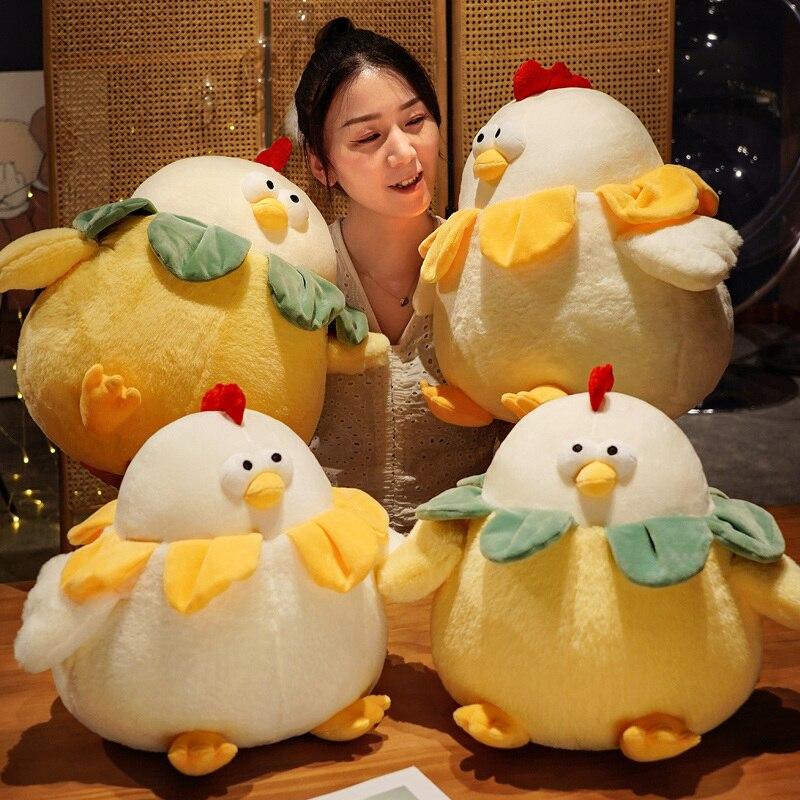 Adorably Chubby Round Chicken Plush Toy