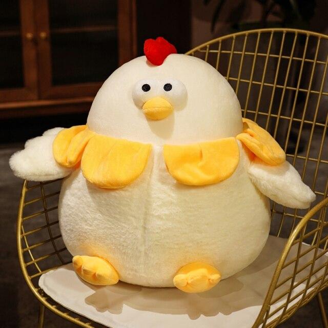 Adorably Chubby Round Chicken Plush Toy