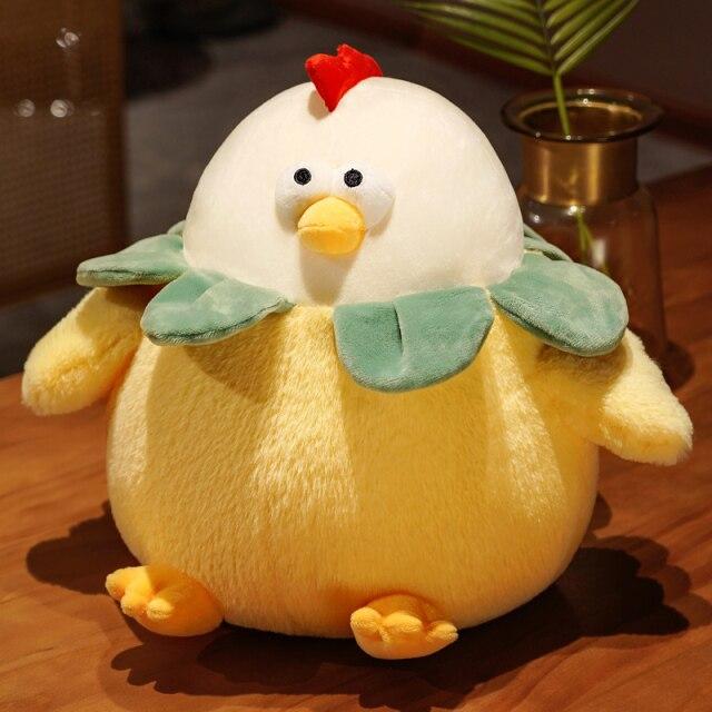 Adorably Chubby Round Chicken Plush Toy