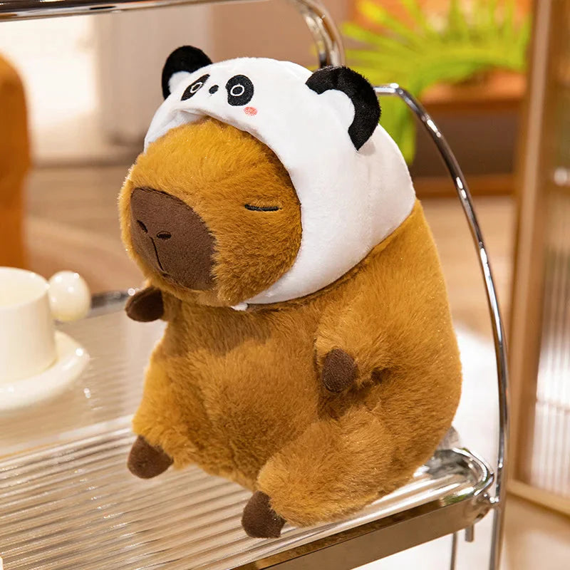 Adorable Chunky Capybara Plush Toy with Cute Hat